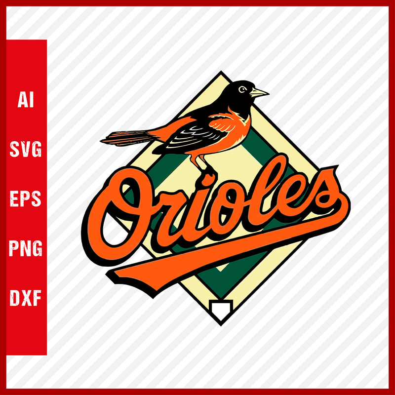 Baltimore Orioles MLB Logo svg Cut Files Baseball Clipart