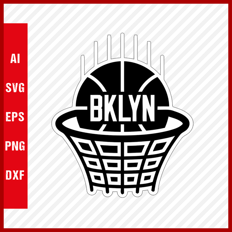 Brooklyn Nets Logo NBA Svg Cut Files Basketball Clipart