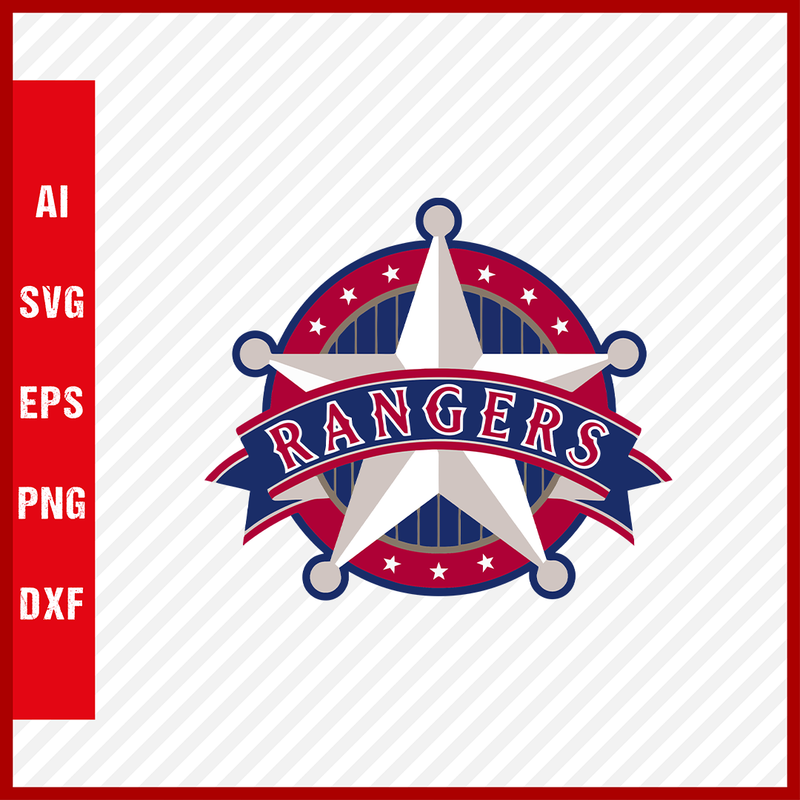 Rangers Logo MLB Svg Cut Files Baseball Clipart