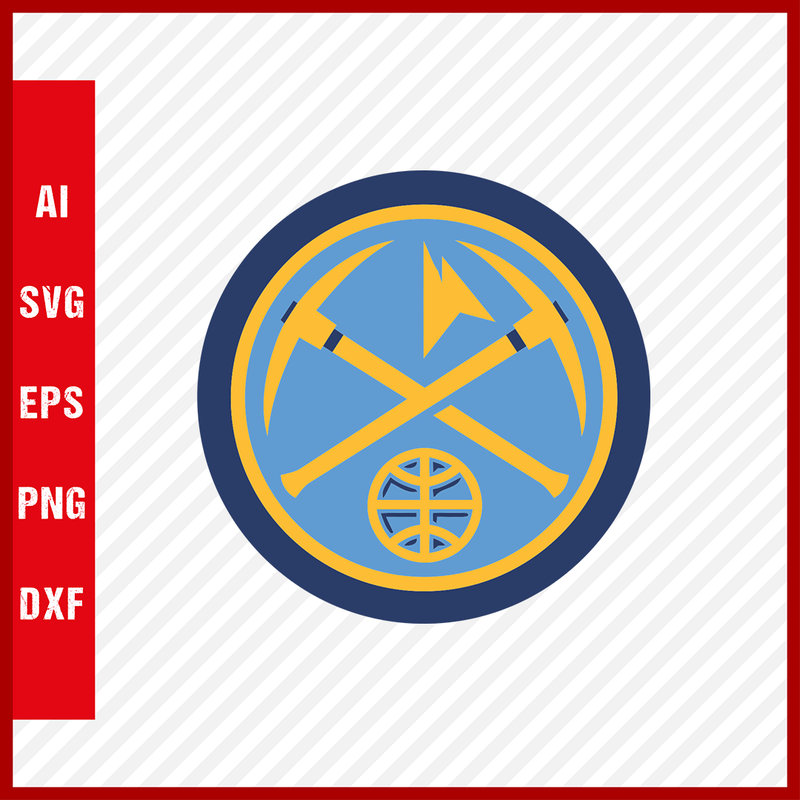 NBA Denver Nuggets Logo Svg Cut Files Basketball Clipart