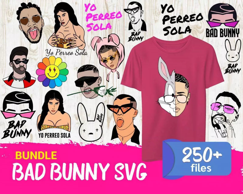 Bad Bunny Svg Files for Cricut and Silhouette - Clipart & Cut Files