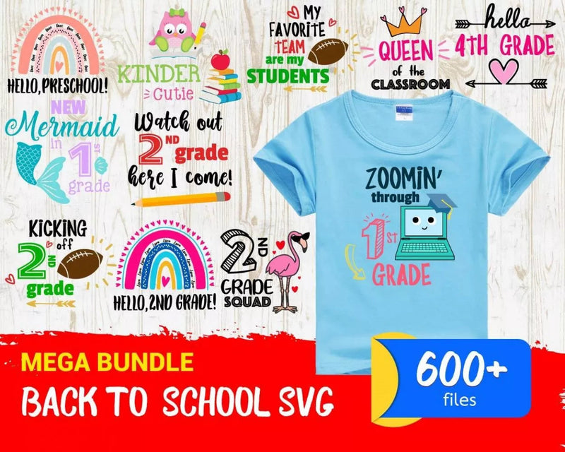 Back To School SVG Bundle 600+ Files For Cricut & Silhouette