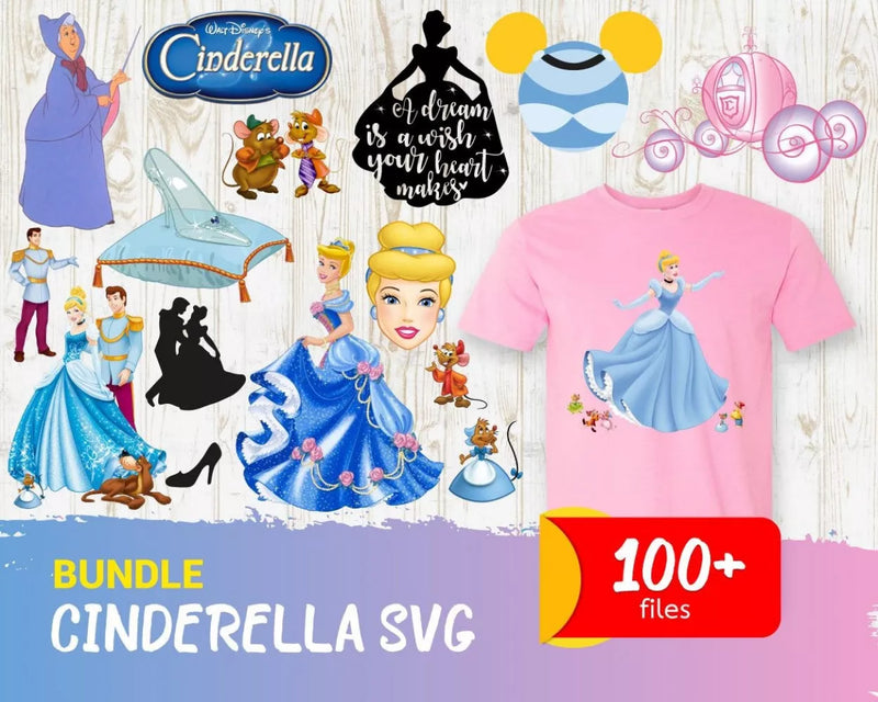 Cinderella Svg Files for Cricut and Silhouette - Clipart & Cut Files