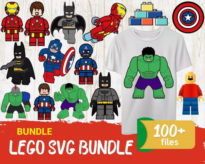 Lego SVG Bundle 100+ Files For Cricut & Silhouette