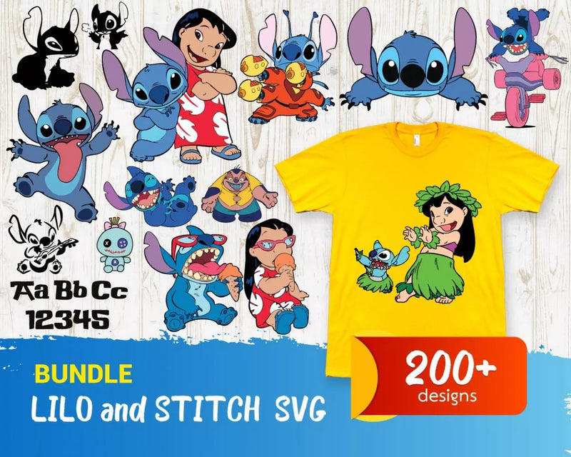 Lilo & Stitch Svg Files for Cricut and Silhouette - Lilo & Stitch Clipart & Cut Files