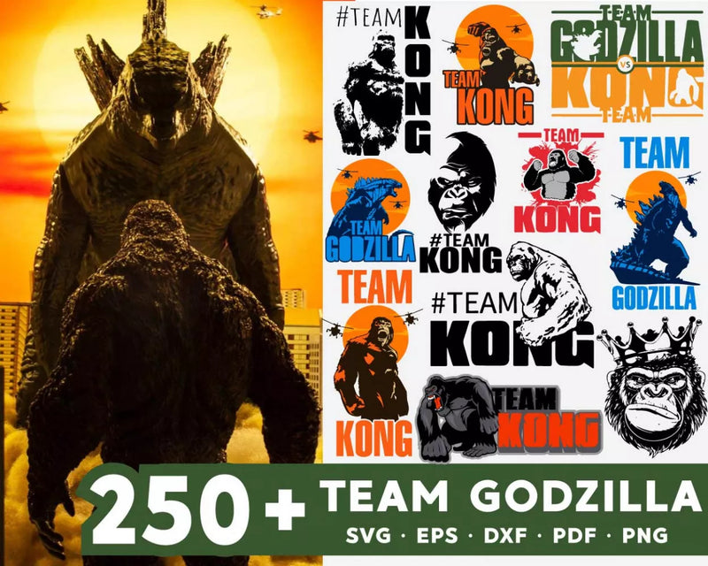 Team Godzilla Svg Files for Cricut and Silhouette - Cut Files & Clipart Images
