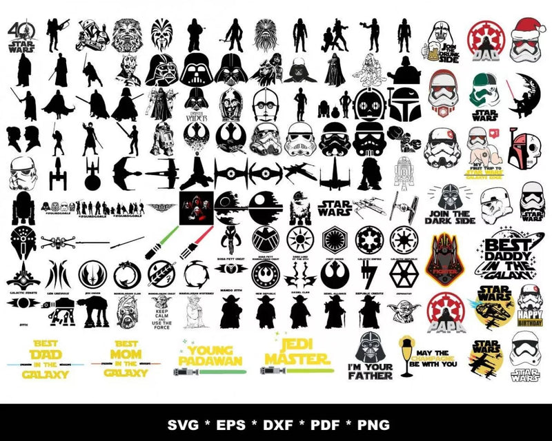 Mandalorian Star Wars PNG & SVG Files for Cricut and Silhouette, Clipart & Cut Files