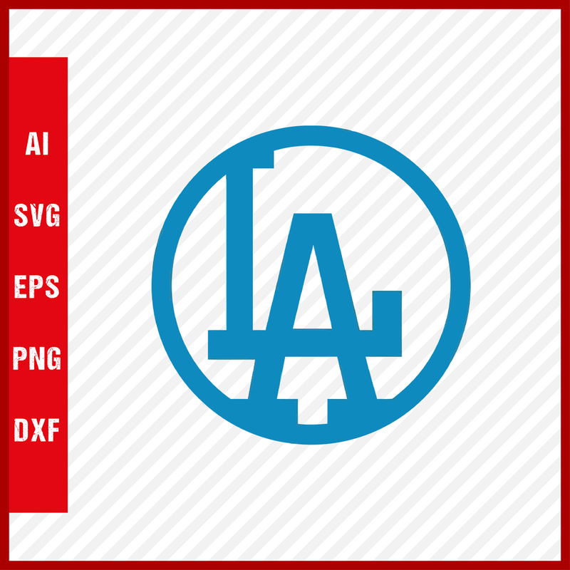 Los Angeles Dodgers Logo MLB Svg Cut Files Baseball Clipart