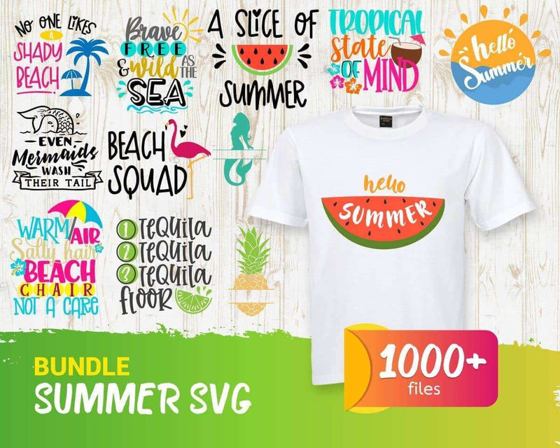 Summer Svg Files for Cricut and Silhouette - Summer Clipart Images