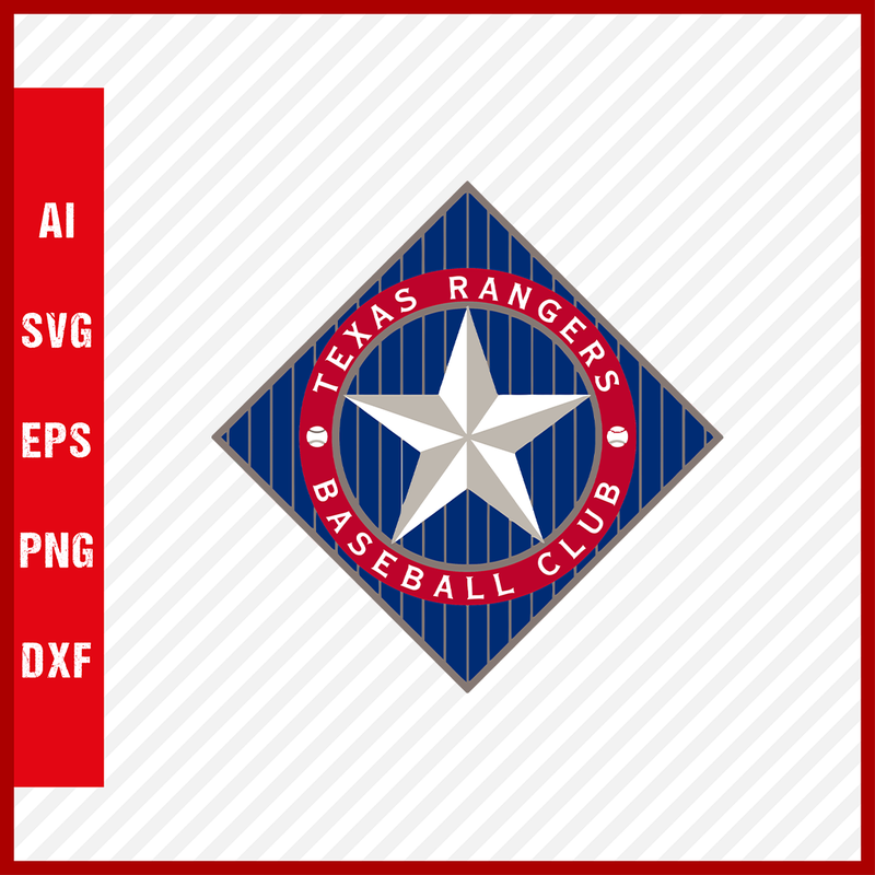 Rangers Logo MLB Svg Cut Files Baseball Clipart