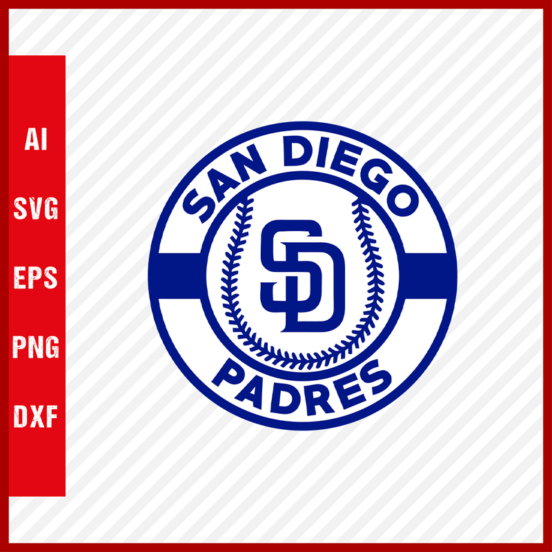 San Diego Padres Logo MLB Svg Cut Files Baseball Clipart