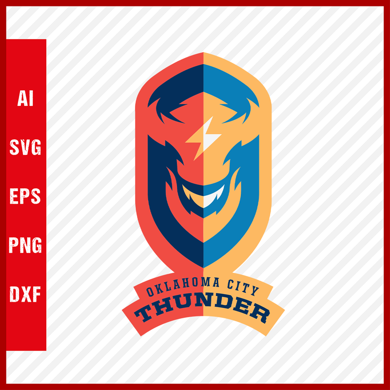 NBA Oklahoma City Thunder Logo Svg Cut Files Basketball Clipart