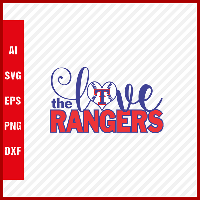 Rangers Logo MLB Svg Cut Files Baseball Clipart