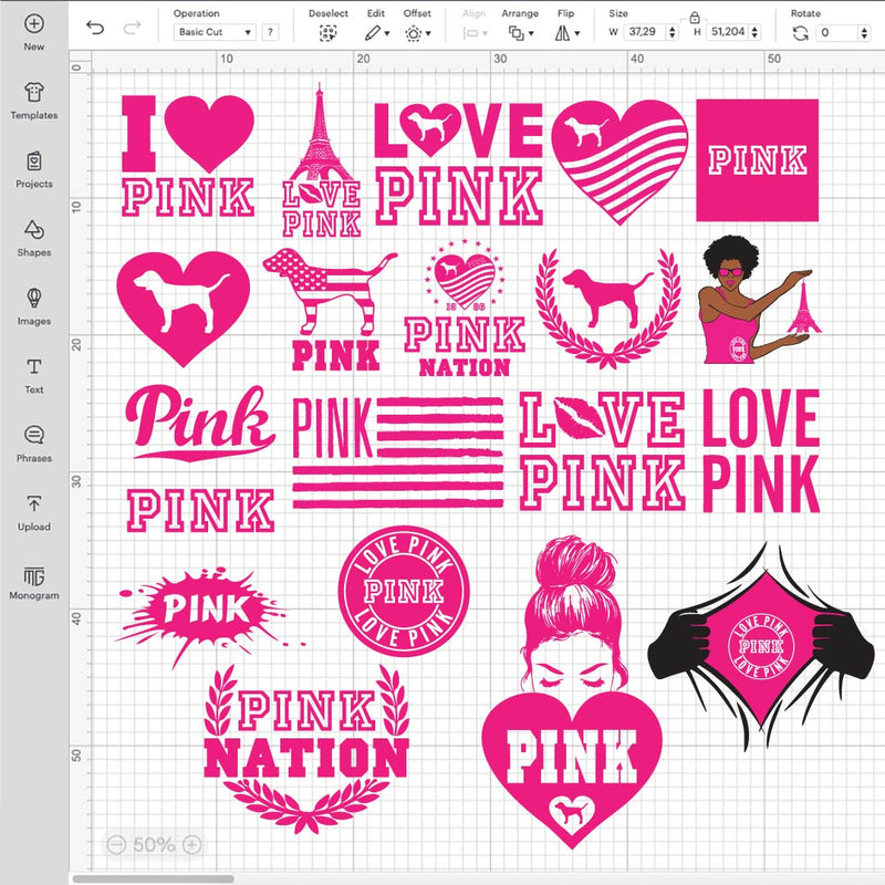 Pink Logo SVG, Love Pink SVG, Victoria Secret SVG, Pink Logo For Cricut, Pink Nation Logo PNG