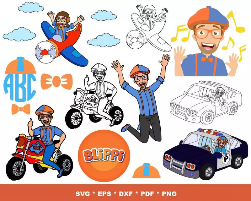 Blippi Svg Files for Cricut and Silhouette - Clipart & Cut Files