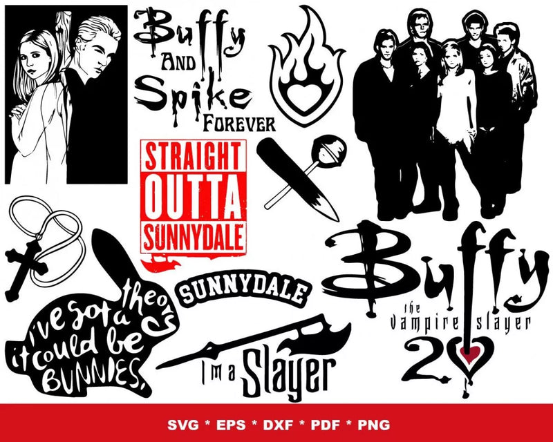 Buffy Svg Files for Cricut and Silhouette - Buffy Clipart & Cut Files