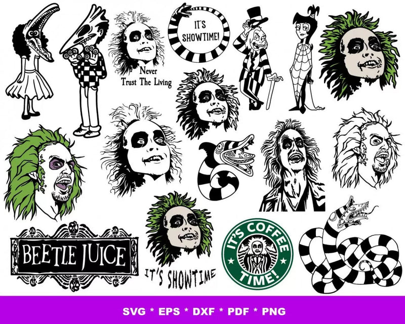 Beetlejuice Svg Files for Cricut and Silhouette - Clipart & Cut Files