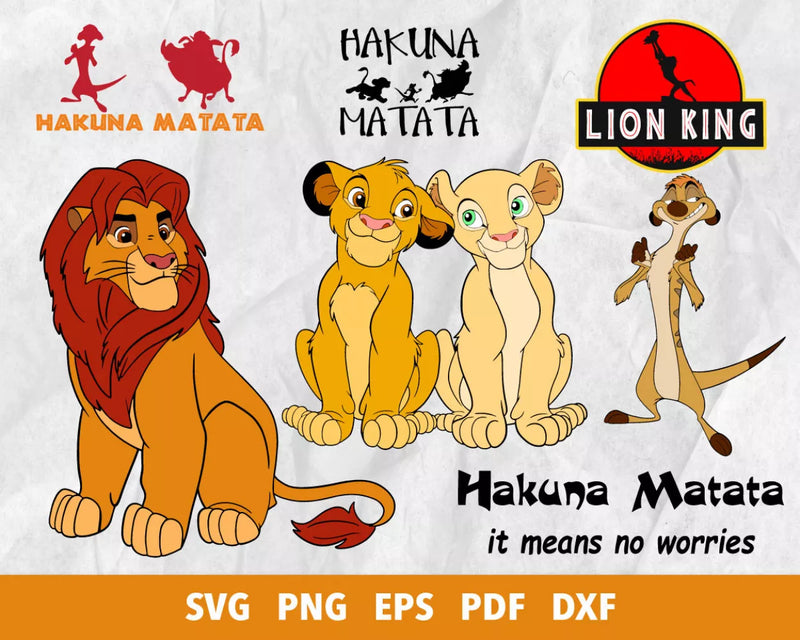 The Lion King PNG & SVG Files for Cricut and Silhouette, Lion King Clipart & Cut Files