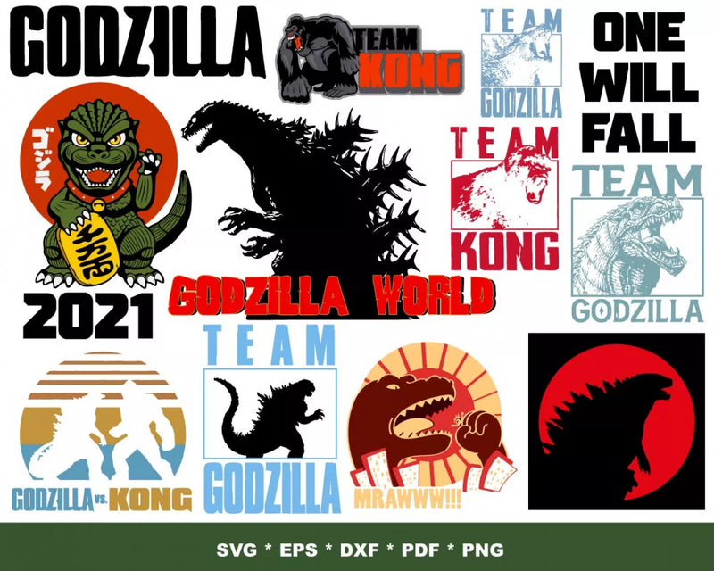 Team Godzilla Svg Files for Cricut and Silhouette - Cut Files & Clipart Images