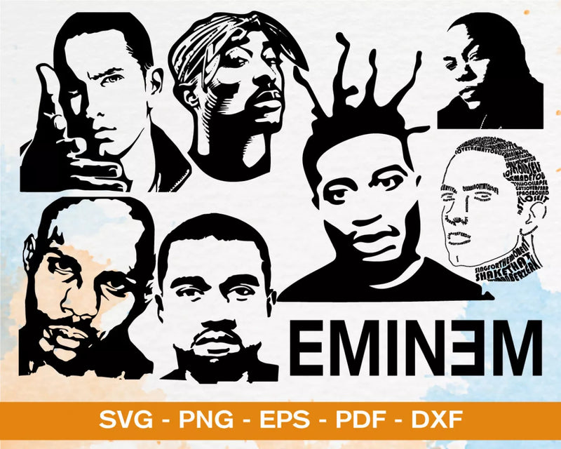 Rappers PNG & SVG Files for Cricut and Silhouette, Rappers Clipart & Cut Files