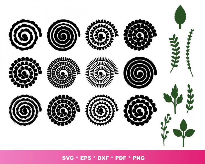 Rose PNG & SVG Files for Cricut and Silhouette, Rose Clipart & Cut Files