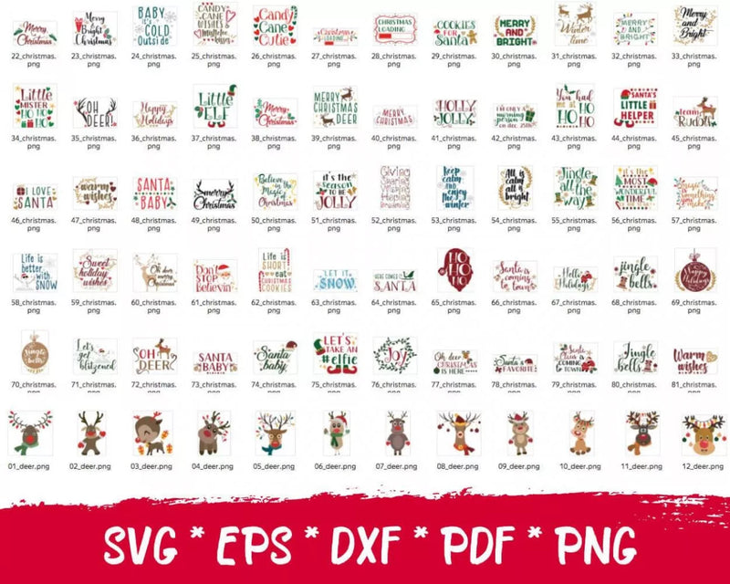 Christmas Svg Files for Cricut and Silhouette - Clipart & Cut Files