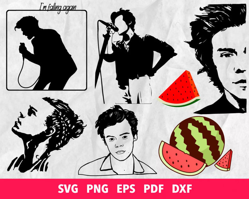 Harry Styles Svg Files for Cricut and Silhouette, Clipart & Cut Files