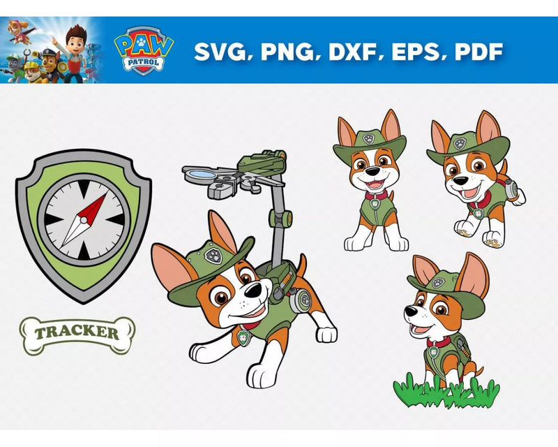 Skye Paw Patrol SVG, Chase Paw Patrol SVG, Marshall SVG For Cricut, Sesame Street Characters Clipart Bundle