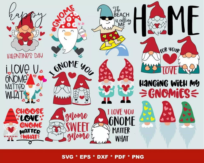 Gnomes Svg Files for Cricut and Silhouette, Gnomes Clipart & Cut Files