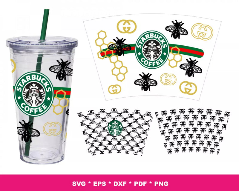 Glam Baby Starbucks Wrap Svg Files for Cricut and Silhouette - Clipart & Cut Files 