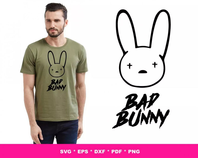Bad Bunny Svg Files for Cricut and Silhouette - Clipart & Cut Files