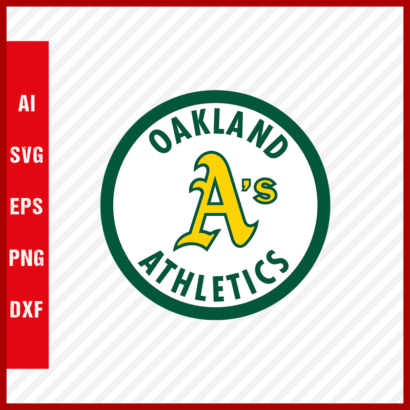 Oakland Athletics Logo MLB Svg Cut Files Baseball Clipart