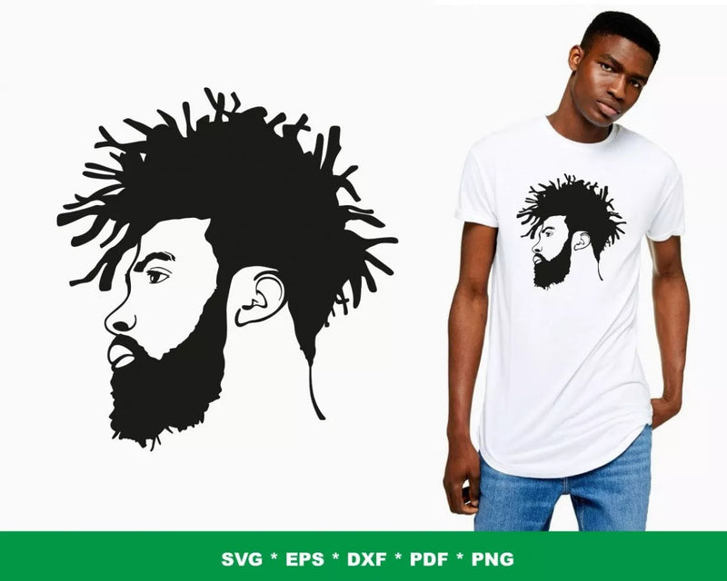 Afro Man Svg Files for Cricut and Silhouette - Cut Files & Clipart Images