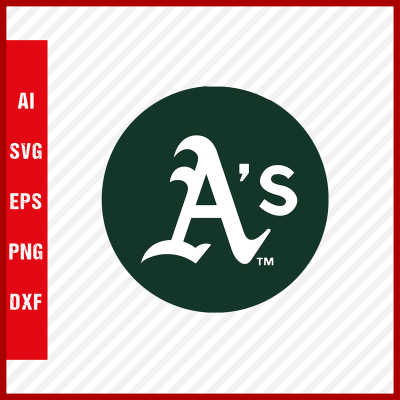 Oakland Athletics Logo MLB Svg Cut Files Baseball Clipart