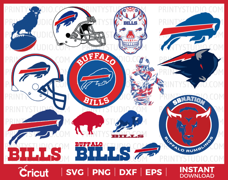 Buffalo Bills SVG Files for Cricut / Silhouette, Bills Clipart & PNG Files