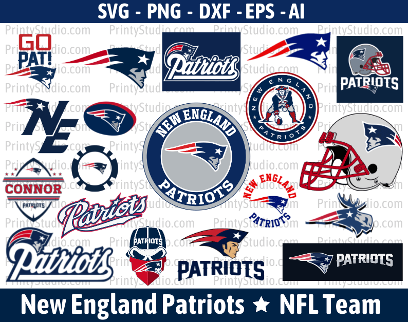 New England Patriots SVG Files for Cricut and Silhouette, Patriots Clipart & PNG Files