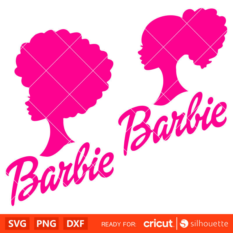 Afro Barbie Bundle Svg, Barbie Doll Svg, Girly Pink Svg, Retro Svg, Cricut, Silhouette Vector Cut File