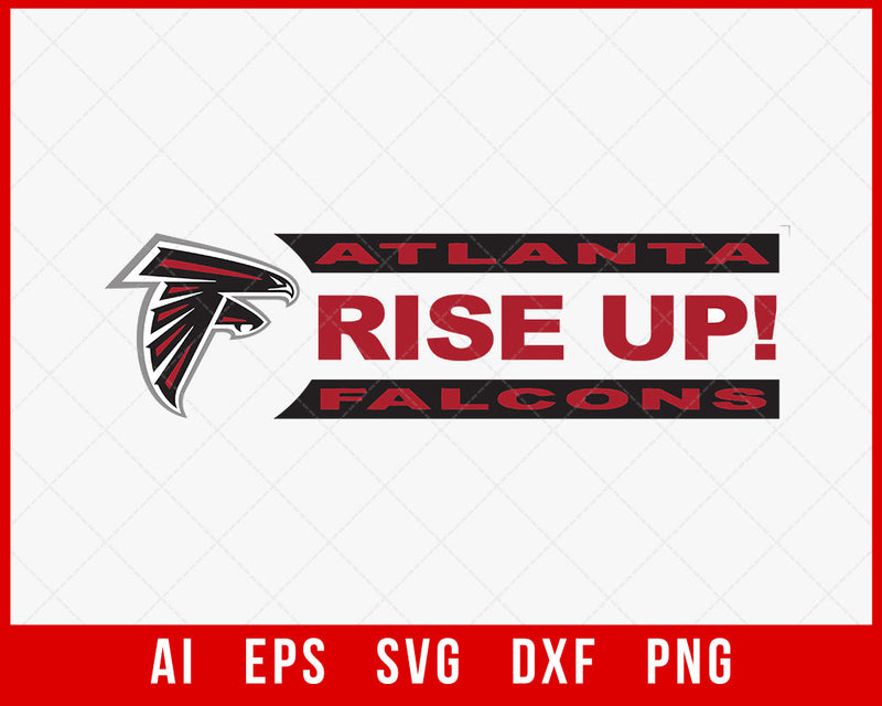Atlanta Falcons Rise Up Silhouette NFL SVG Cut File for Cricut Silhouette Digital Download
