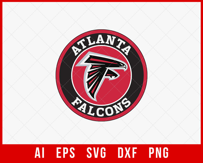 American Football Team Atlanta Falcons Logo SVG Clipart NFL SVG Cut File for Cricut Silhouette Digital Download
