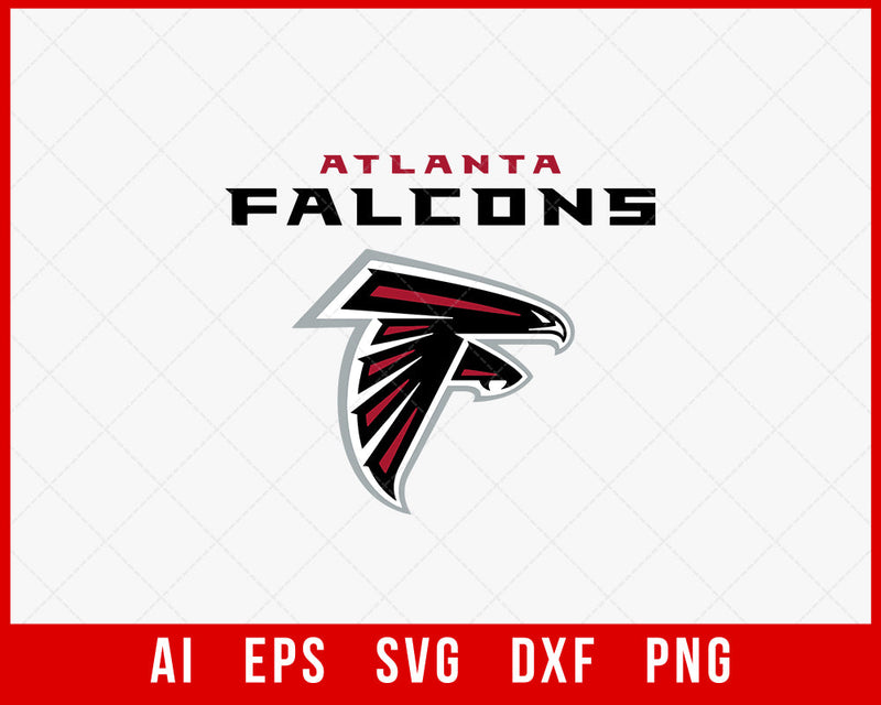 Atlanta Falcons SVG Logo Clipart Vector NFL SVG Cut File for Cricut Silhouette Digital Download