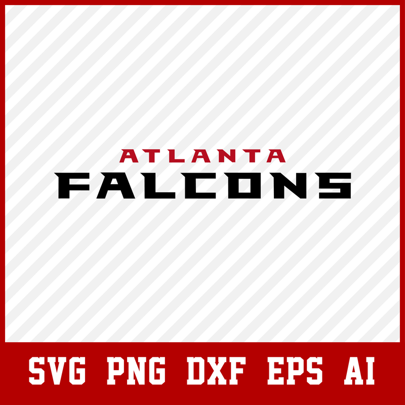 Atlanta Falcons Text logo svg, Football, NFL logo, team svg, dxf, clipart, cut file, vector, eps, pdf, logo, icon