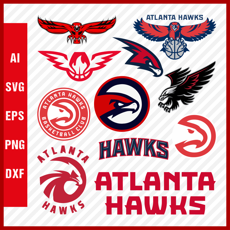 Atlanta Hawks NBA Svg Cut Files Basketball Clipart Bundle
