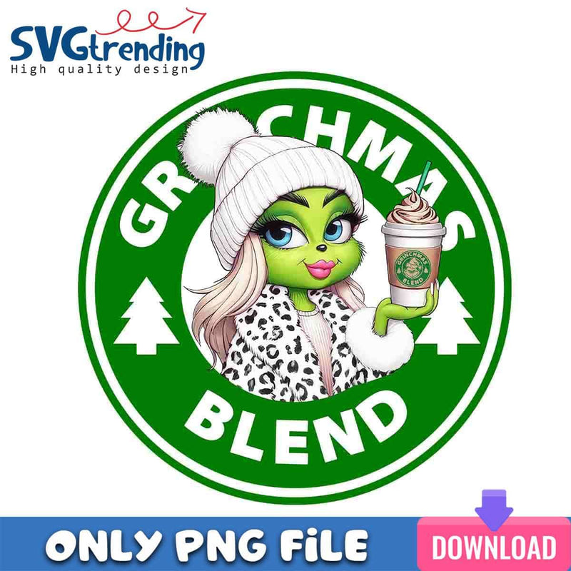 White Grinchmas Blend PNG White Grinchmas Lady PNG Instant Download