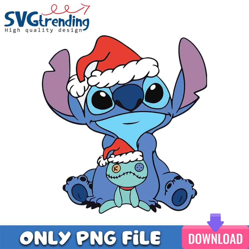 Stitch Nightmare Before Christmas PNG Stitch Christmas PNG Instant Download