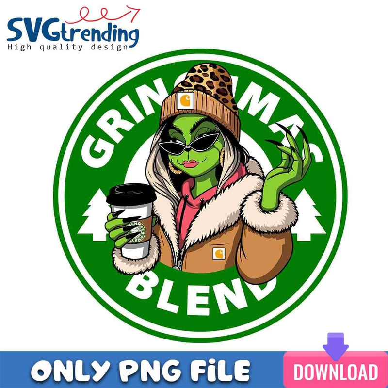 Cool Lady Grinch PNG Grinchmas Blend PNG Instant Download