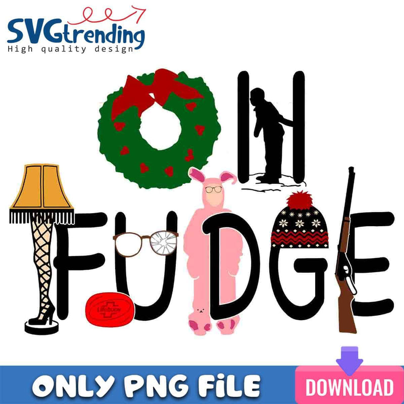 Oh Fudge Christmas Story PNG Christmas Story Characters PNG Instant Download