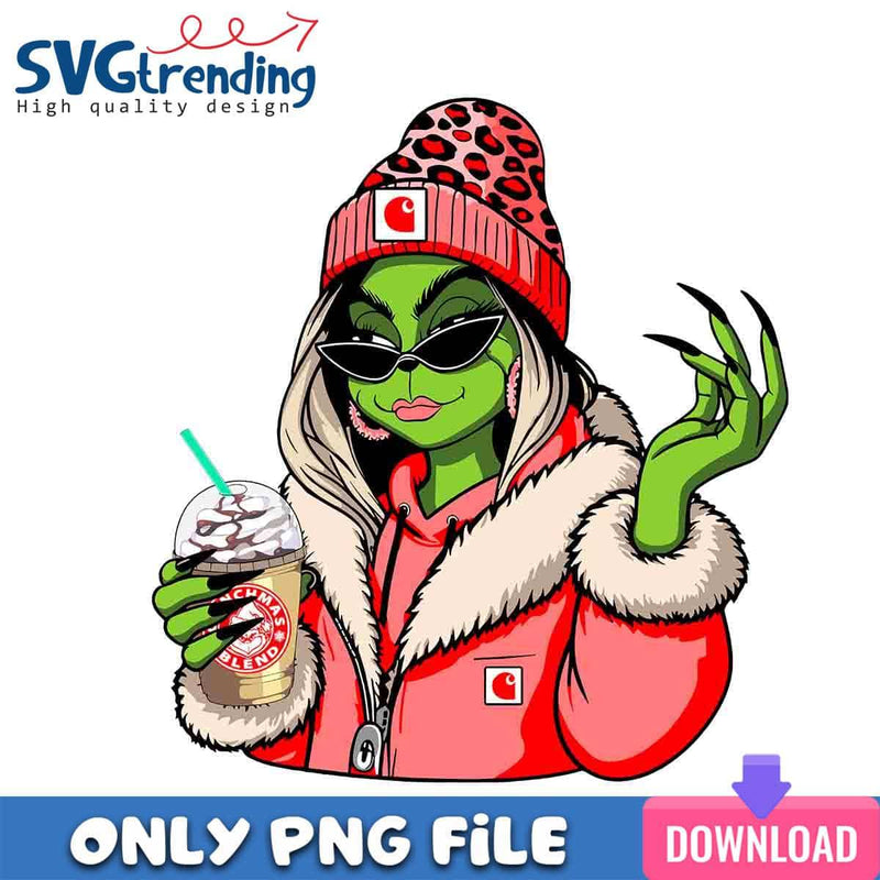 Red Grinch Lady PNG Grinchmas Blend PNG Instant Download