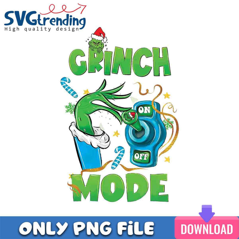 Blue Grinch Mode PNG Grinch Season PNG Instant Download