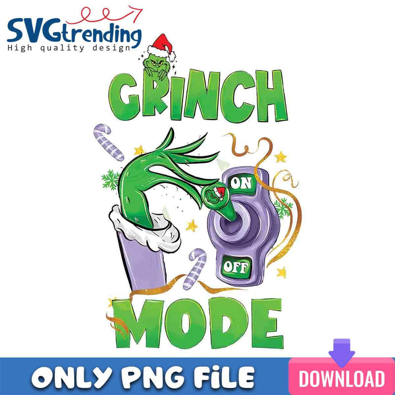 Purple Grinch Mode PNG Grinch Christmas PNG Instant Download