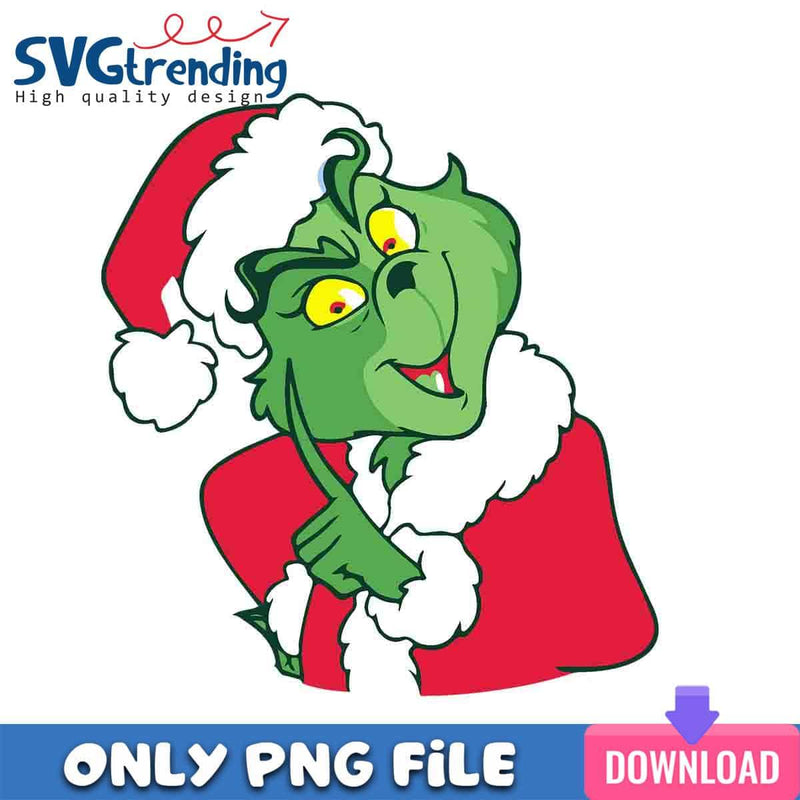 Grumpy Santa Grinch PNG Grinch Christmas PNG Instant Download